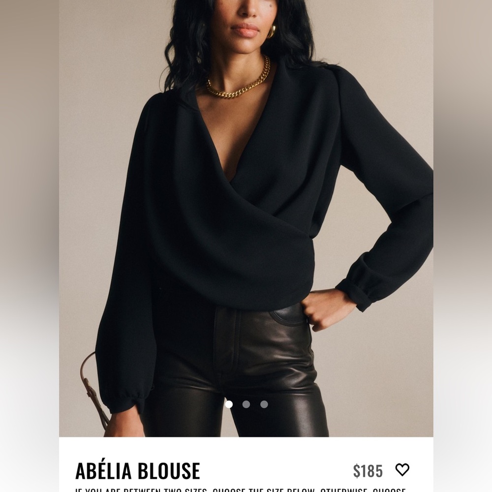Sezane Abelia Black Blouse